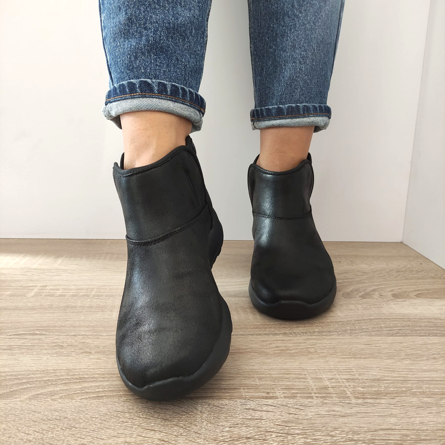 GHETE CASUAL DAMA SKECHERS 15504 NEGRE