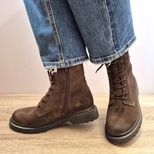 GHETE CASUAL DAMA TAMARIS 25269-41 347 MARO MOCCA VELUR - imagine 2