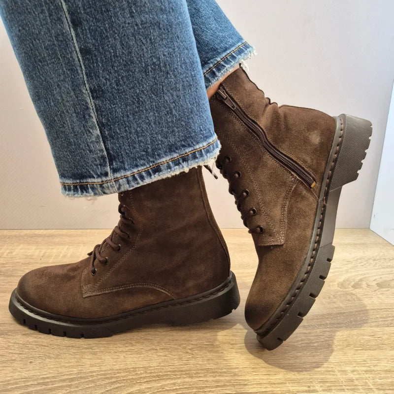GHETE CASUAL DAMA TAMARIS 25269-41 347 MARO MOCCA VELUR - imagine 3