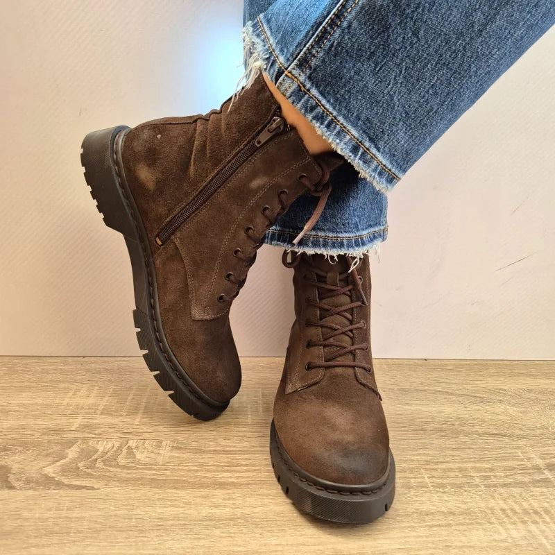 GHETE CASUAL DAMA TAMARIS 25269-41 347 MARO MOCCA VELUR - imagine 4