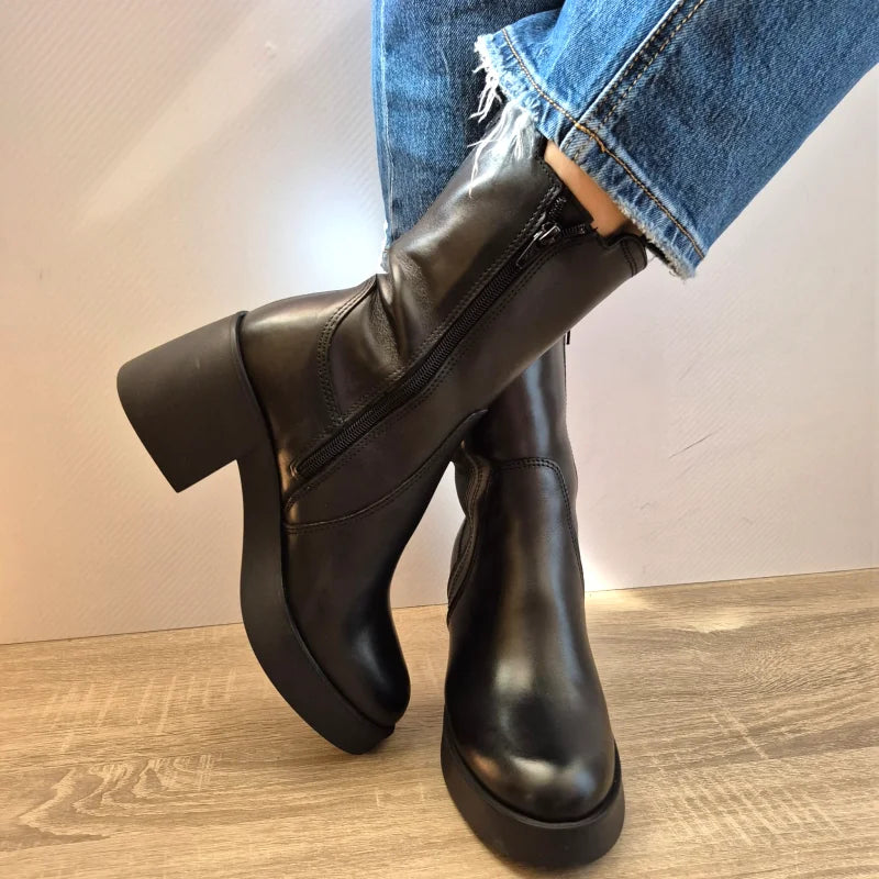 GHETE CASUAL DAMA TAMARIS 25451-43 001 NEGRE - imagine 4