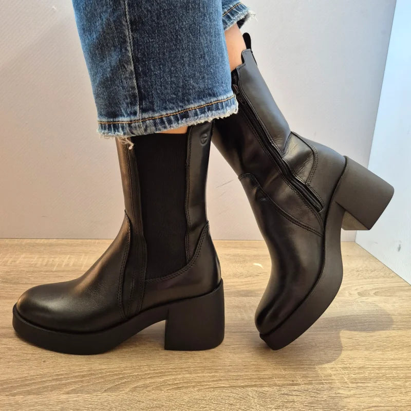 GHETE CASUAL DAMA TAMARIS 25451-43 001 NEGRE - imagine 3