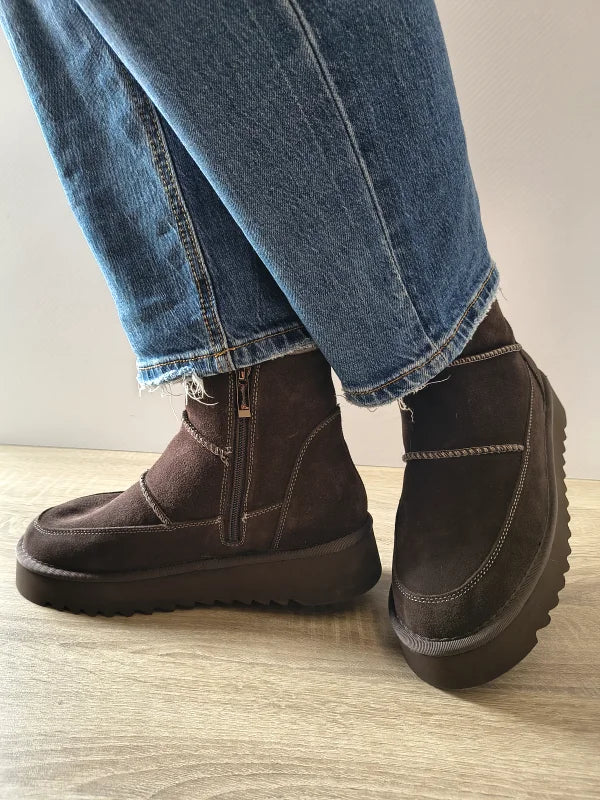 GHETE CASUAL DAMA TAMARIS 26478-45 304 MARO VELUR - imagine 2