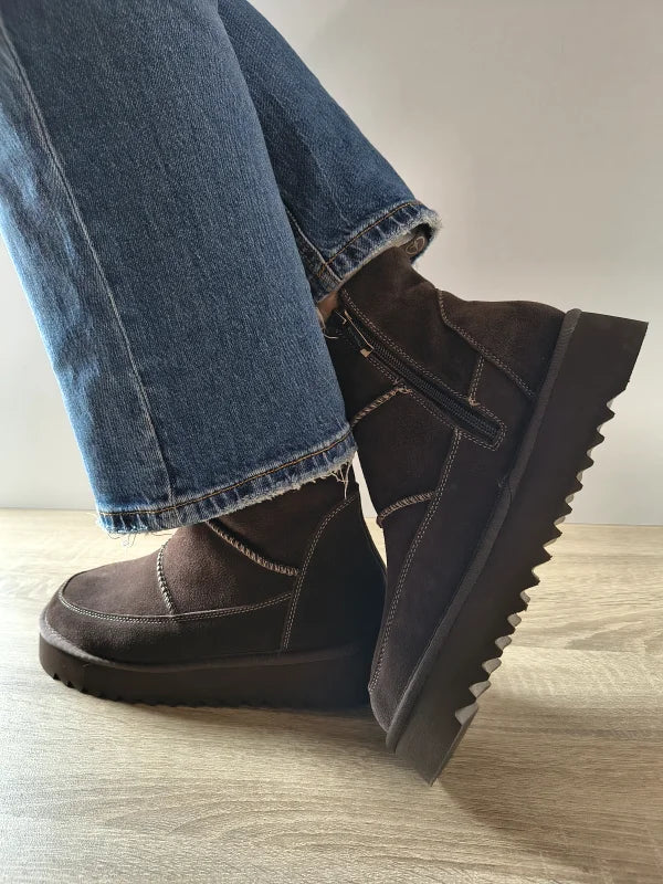 GHETE CASUAL DAMA TAMARIS 26478-45 304 MARO VELUR - imagine 3