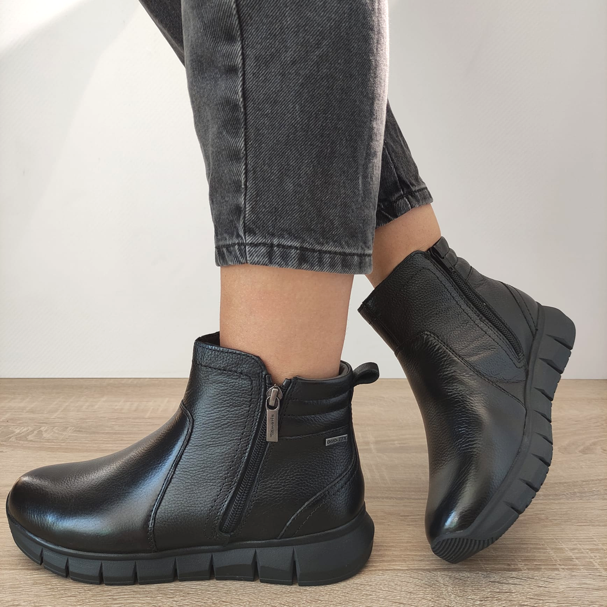 GHETE CASUAL DAMA TAMARIS 86414-41 NEGRE - imagine 2