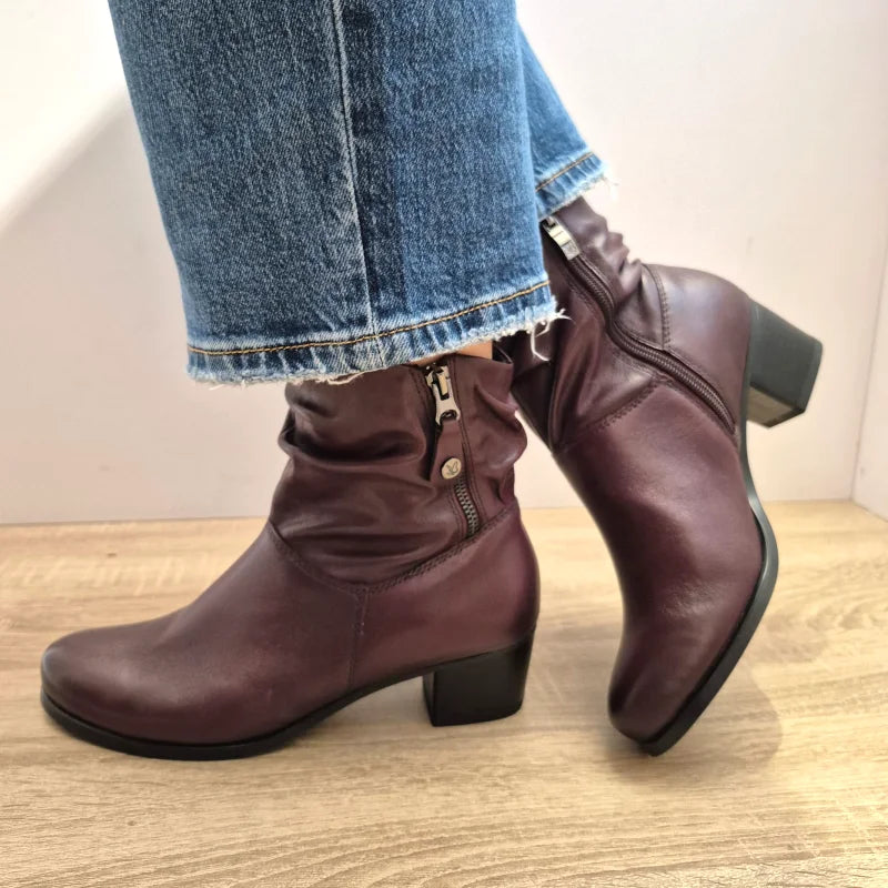 GHETE ELEGANTE DAMA CAPRICE 25348-41 540 BORDO - imagine 2