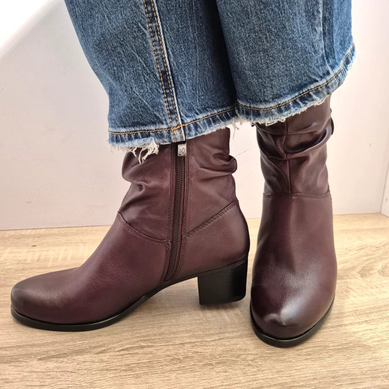 GHETE ELEGANTE DAMA CAPRICE 25348-41 540 BORDO - imagine 3