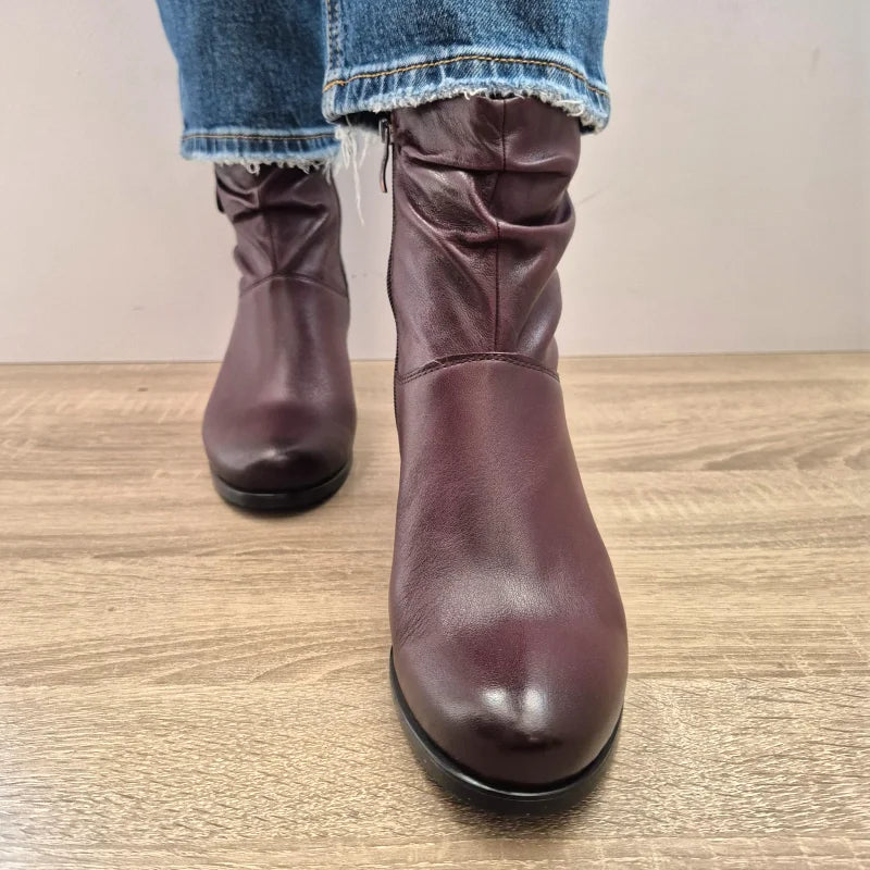 GHETE ELEGANTE DAMA CAPRICE 25348-41 540 BORDO - imagine 4