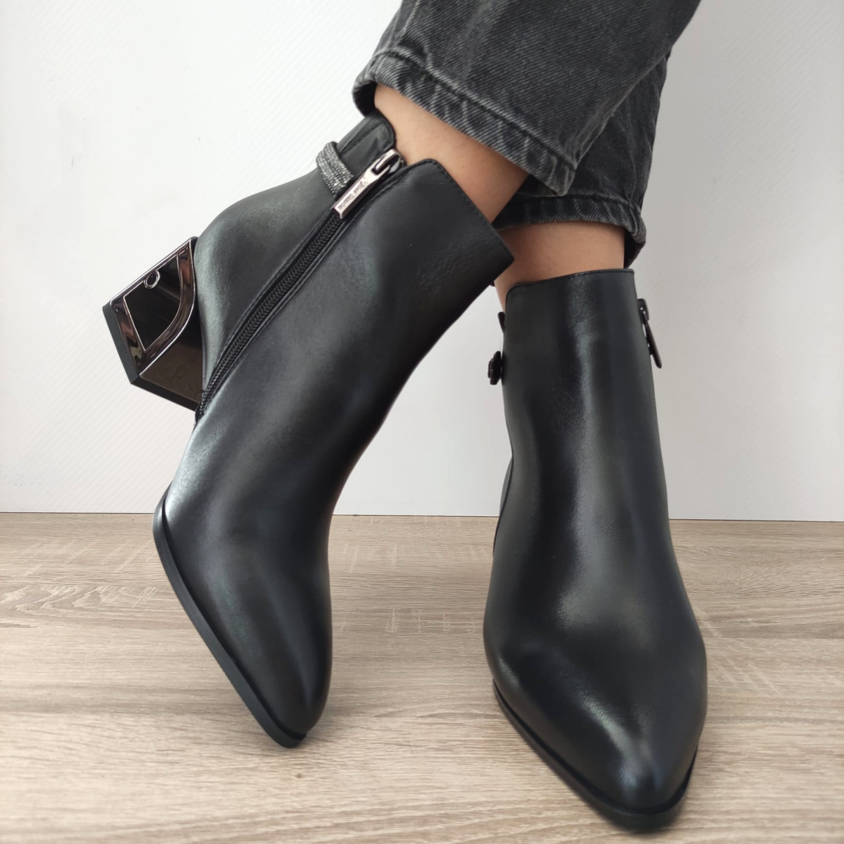 GHETE ELEGANTE DAMA JOSE SIMON K45-110 NEGRE - imagine 4