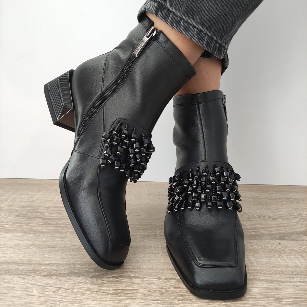 GHETE ELEGANTE DAMA JOSE SIMON M12-02A NEGRE - imagine 4