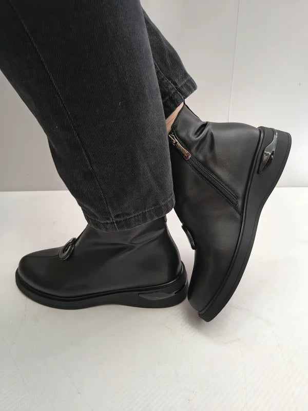 GHETE ELEGANTE DAMA KARISMA 70002B 01-N NEGRE - imagine 2