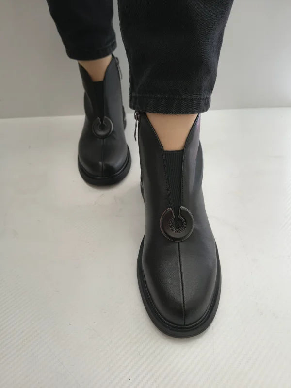GHETE ELEGANTE DAMA KARISMA 70002B 01-N NEGRE - imagine 3