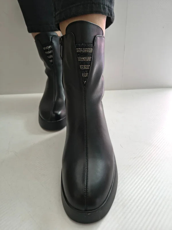 GHETE ELEGANTE DAMA KARISMA H3DL70021A 01-N NEGRE - imagine 4