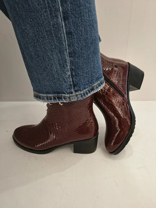 GHETE ELEGANTE DAMA PASS 70008D 23-O BORDO CROCO - imagine 3