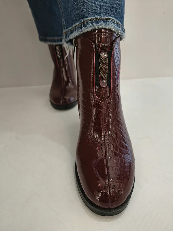 GHETE ELEGANTE DAMA PASS 70008D 23-O BORDO CROCO - imagine 4