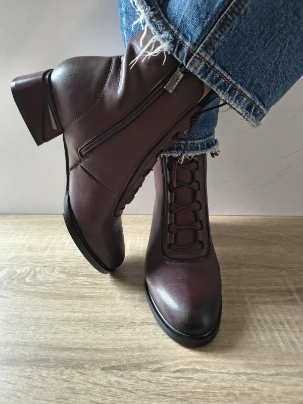 GHETE ELEGANTE DAMA PASS 70009B 23-N BORDO - imagine 4