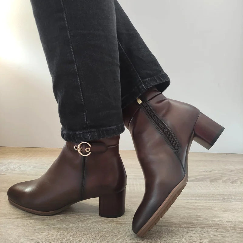 GHETE ELEGANTE DAMA PIKOLINOS W1Z-8588 MARO INCHIS - imagine 2