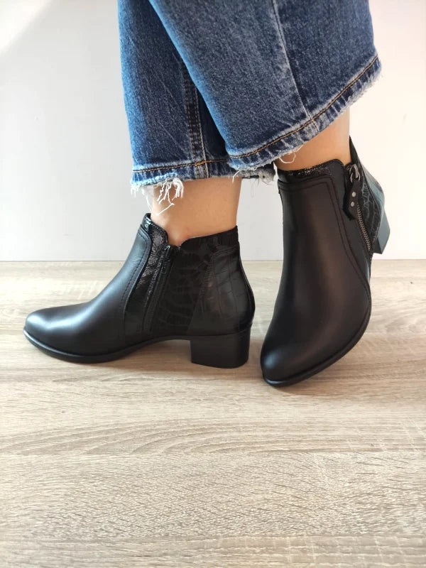 GHETE ELEGANTE DAMA REMONTE R5172-00 NEGRE - imagine 4
