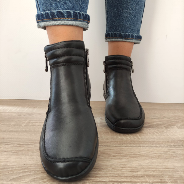 GHETE CASUAL DAMA RIEKER 48999-00 NEGRE - imagine 5