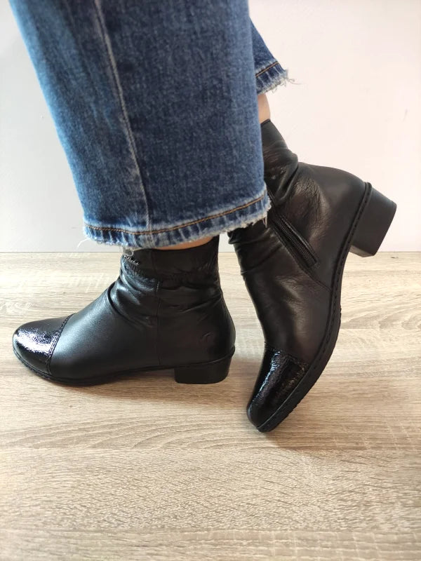GHETE ELEGANTE DAMA RIEKER Y0773-00 NEGRE - imagine 2