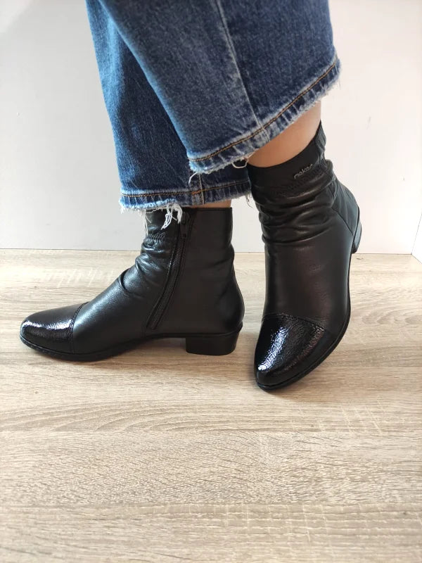 GHETE ELEGANTE DAMA RIEKER Y0773-00 NEGRE - imagine 3