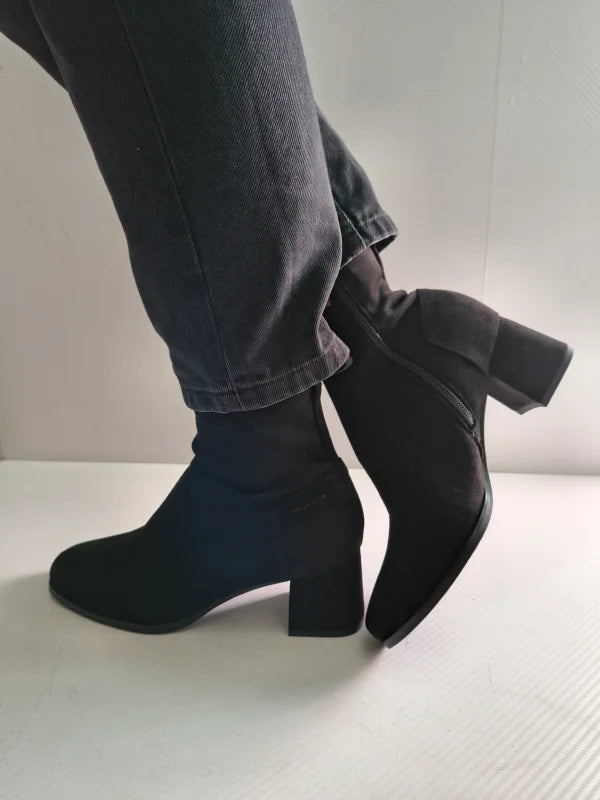 GHETE ELEGANTE DAMA TAMARIS 85308-45 001 NEGRE VELUR - imagine 2