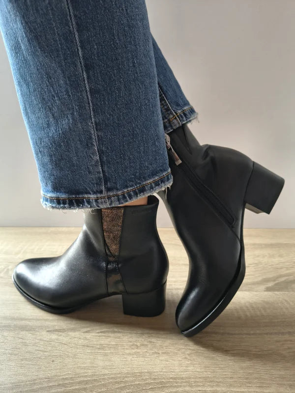 GHETE ELEGANTE DAMA TAMARIS 25366-45 001 NEGRE - imagine 2