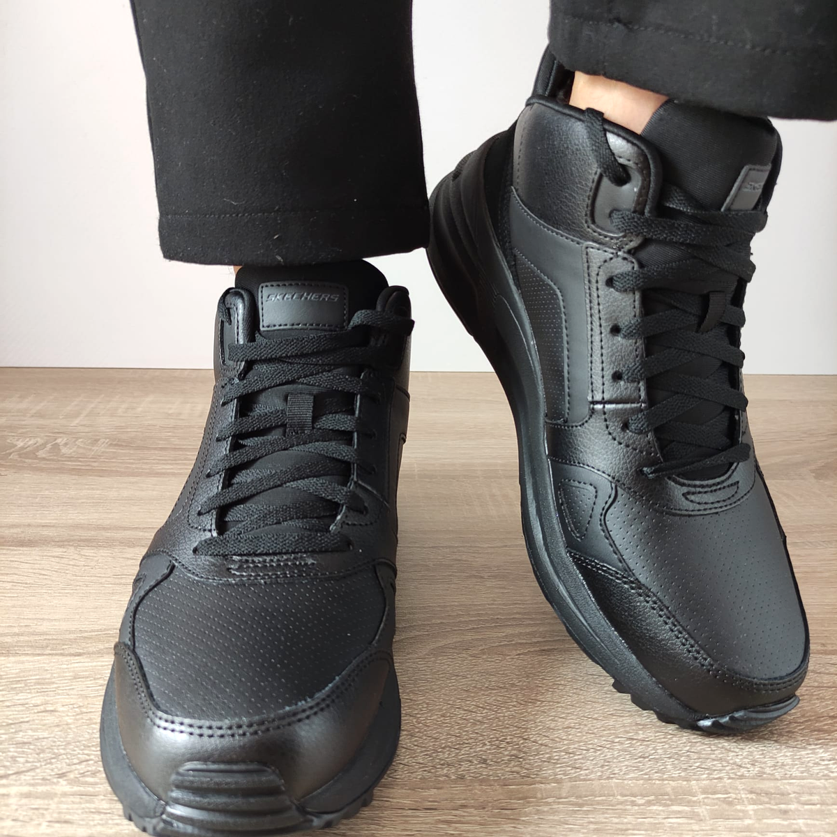 Ghete Sport Bărbați Skechers 237204 Negre – Piele Ecologică – vedere 9