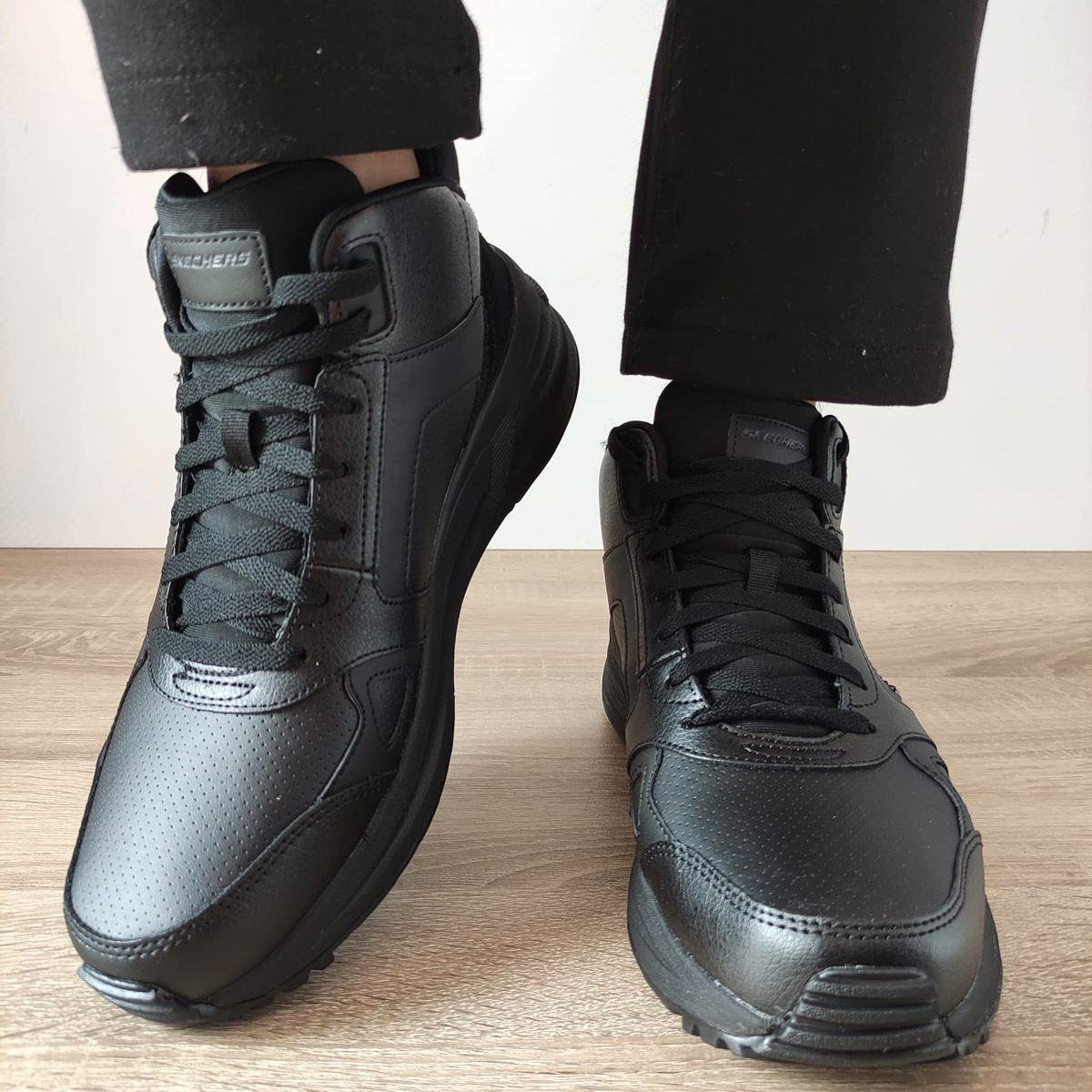Ghete Sport Bărbați Skechers 237204 Negre – Piele Ecologică – vedere 10