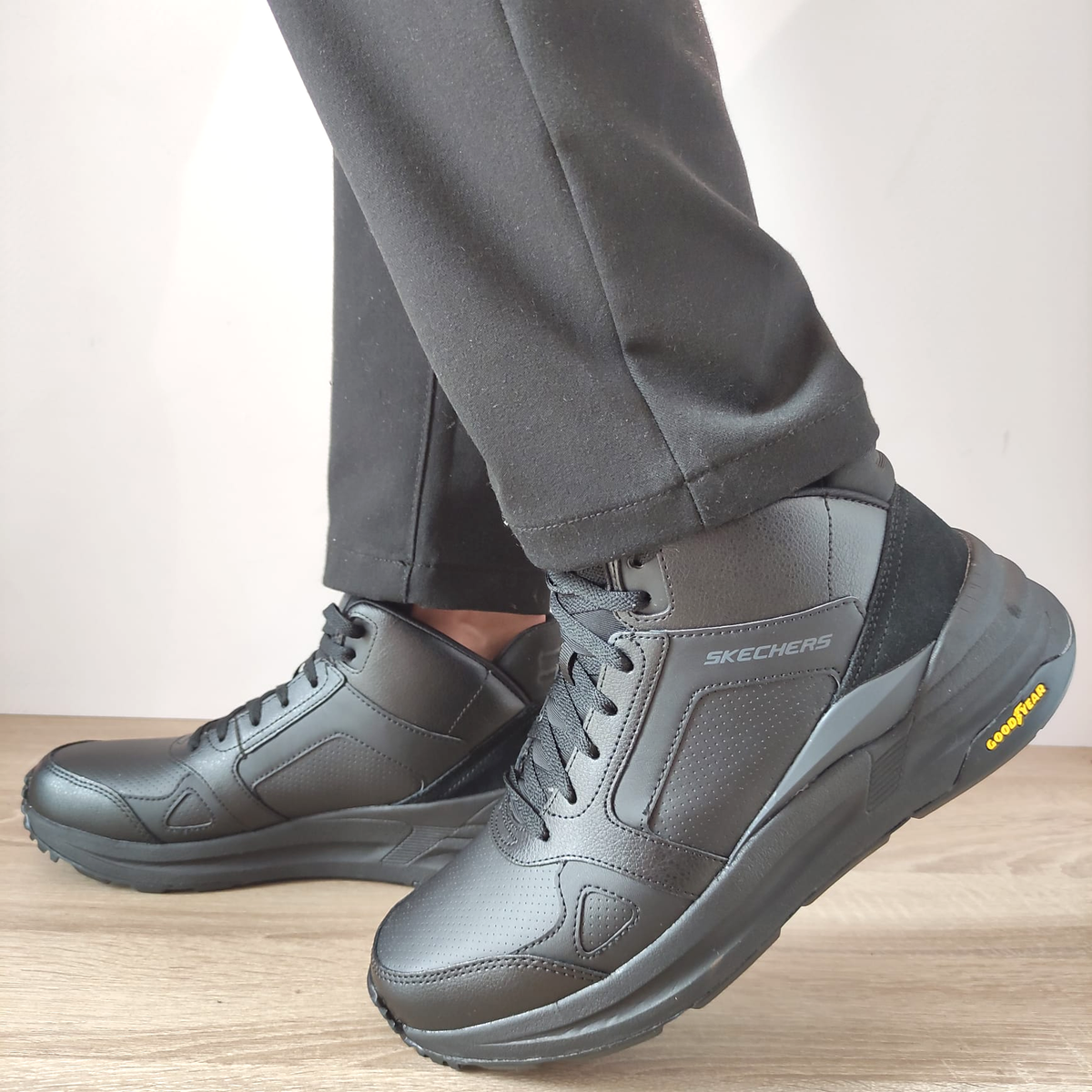 Ghete Sport Bărbați Skechers 237204 Negre – Piele Ecologică – vedere 7
