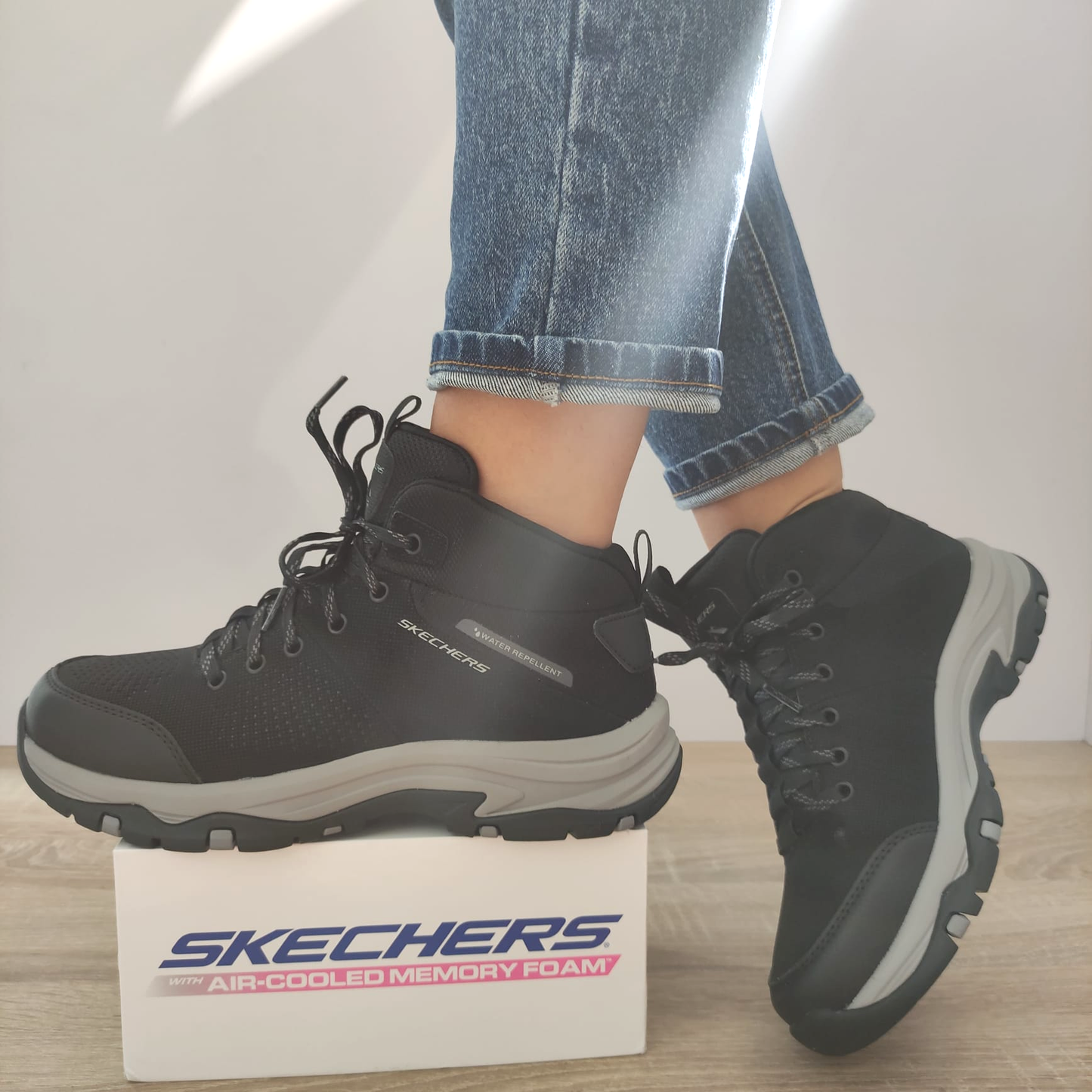 GHETE SPORT DAMĂ / BĂRBAȚI SKECHERS 180001 BKCC - imagine 2