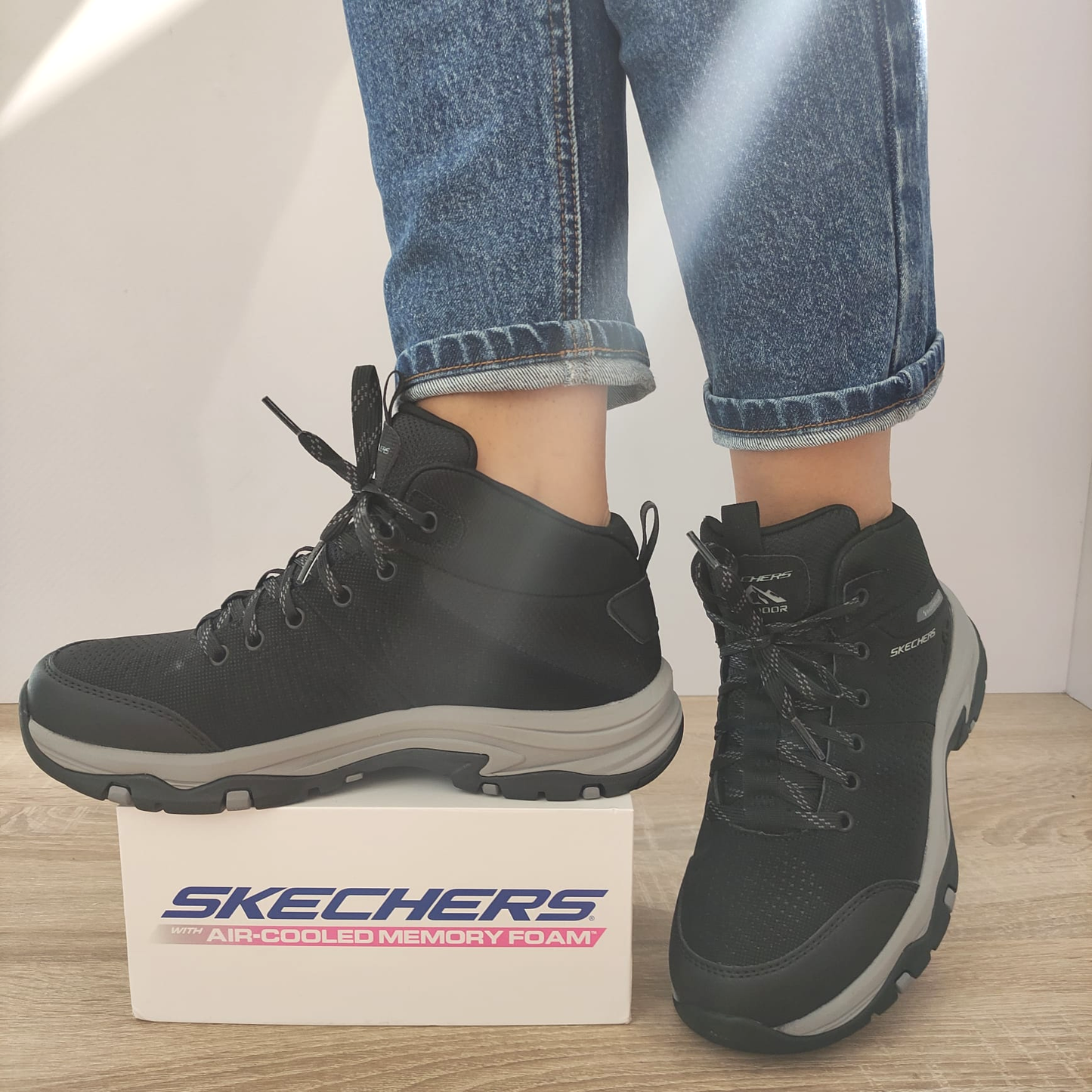 GHETE SPORT DAMĂ / BĂRBAȚI SKECHERS 180001 BKCC - imagine 4