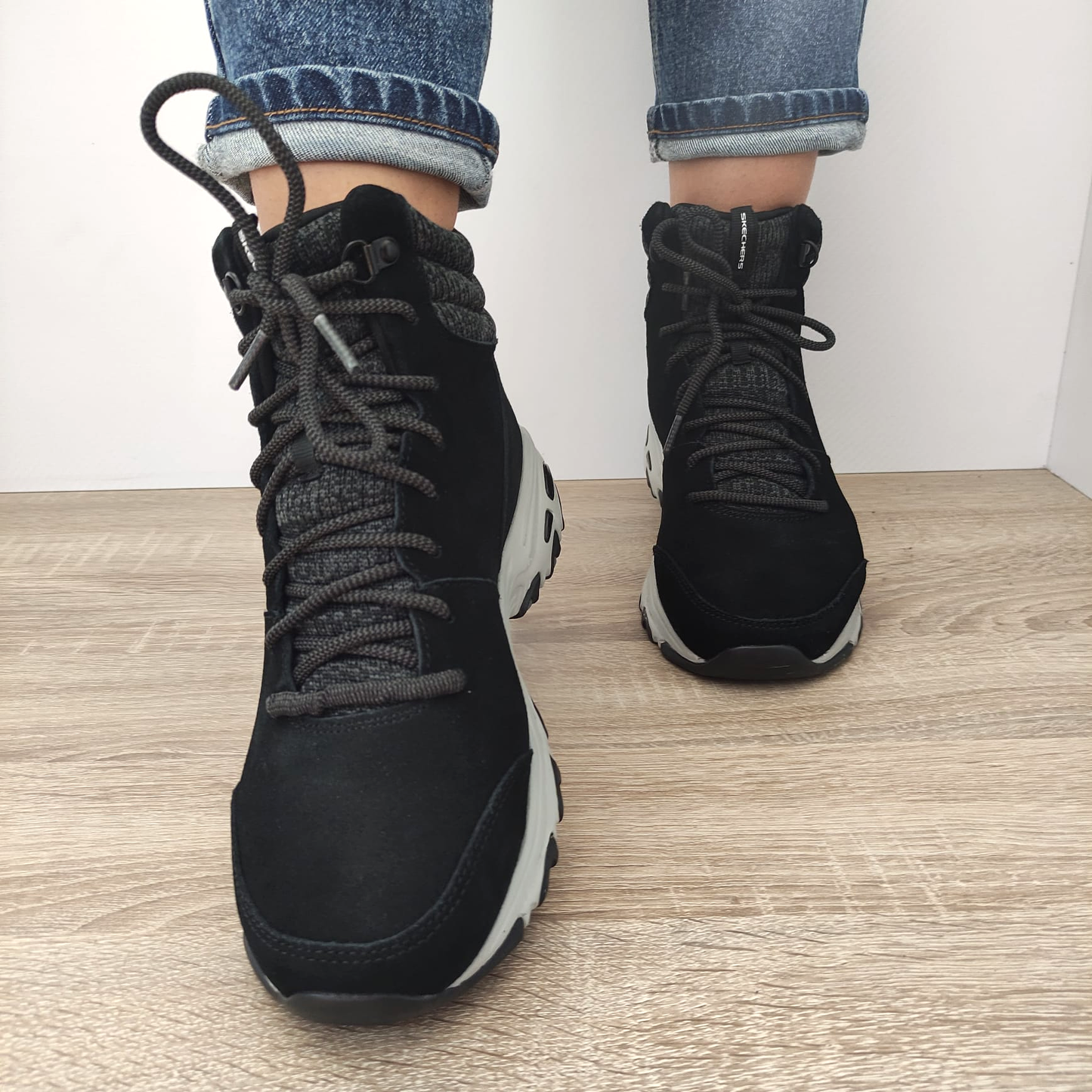 GHETE SPORT DAMA / BARBATI SKECHERS 49727 BLK - imagine 5