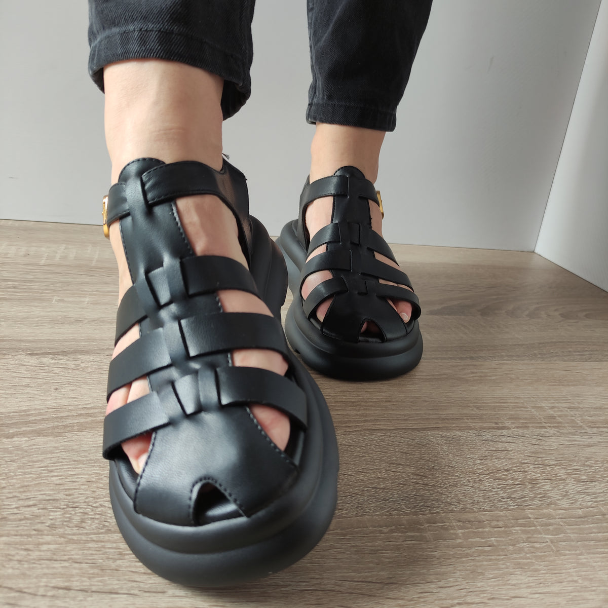 SANDALE CASUAL DAMA FORMAZIONE 5022-1 NEGRE - imagine 4