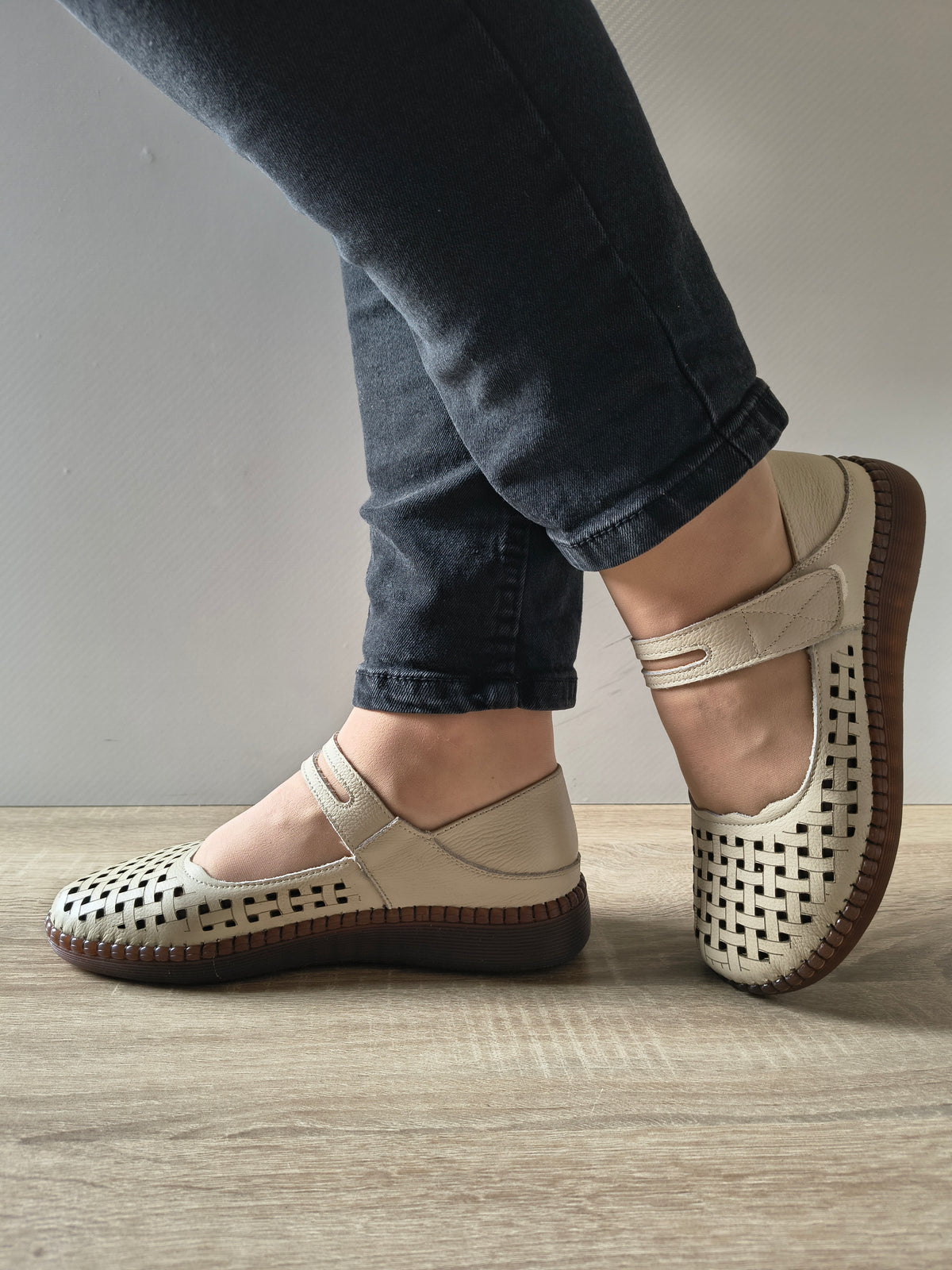 PANTOFI CASUAL DAMA FORMAZIONE 9682 CREM - imagine 2