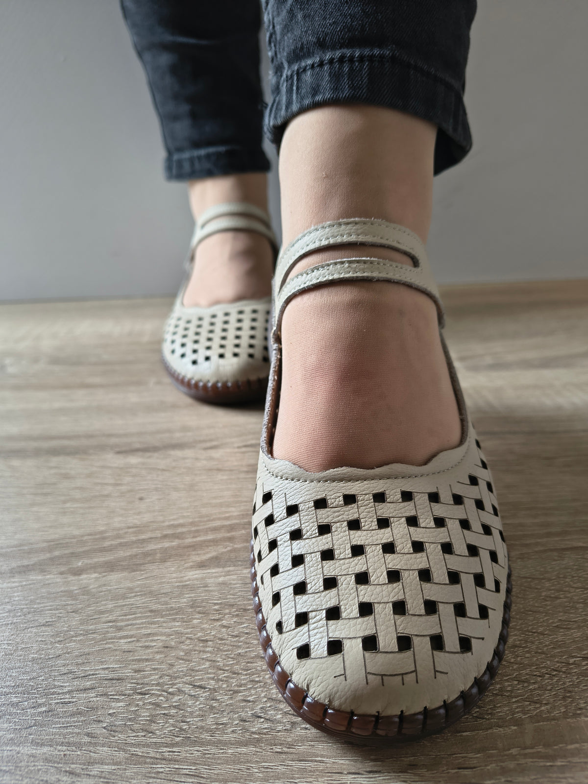 PANTOFI CASUAL DAMA FORMAZIONE 9682 CREM - imagine 4