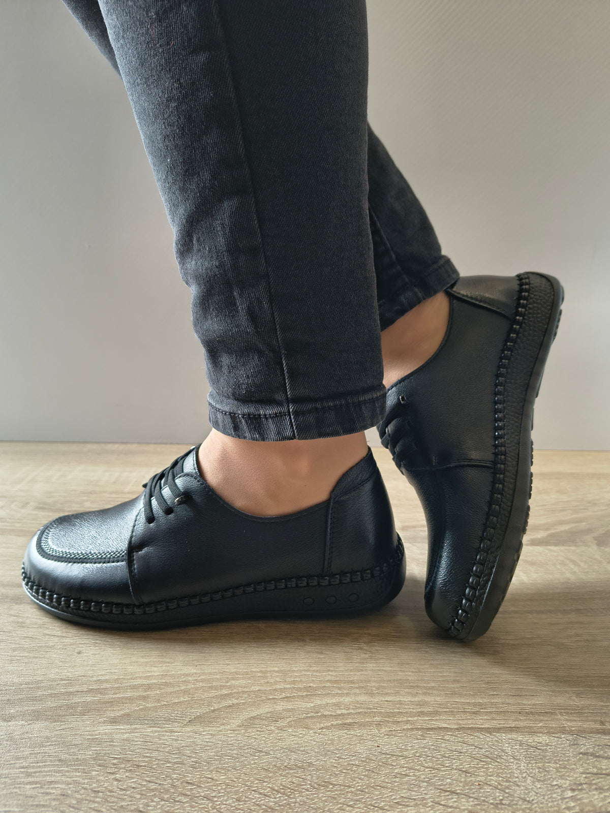 PANTOFI CASUAL DAMA FORMAZIONE KM327 NEGRU - imagine 3