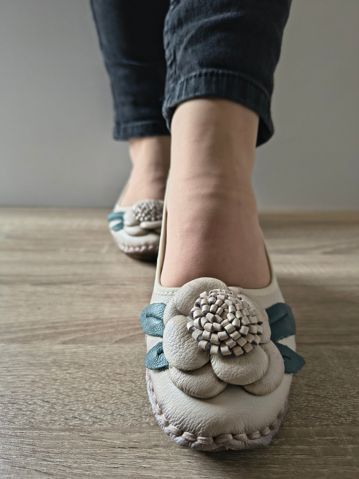 PANTOFI CASUAL DAMA FORMAZIONE 1817-6 CREM - imagine 4