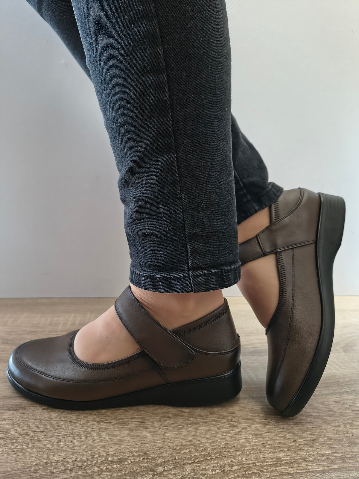 PANTOFI CASUAL DAMA FORMAZIONE 6601 COFFEE - imagine 3