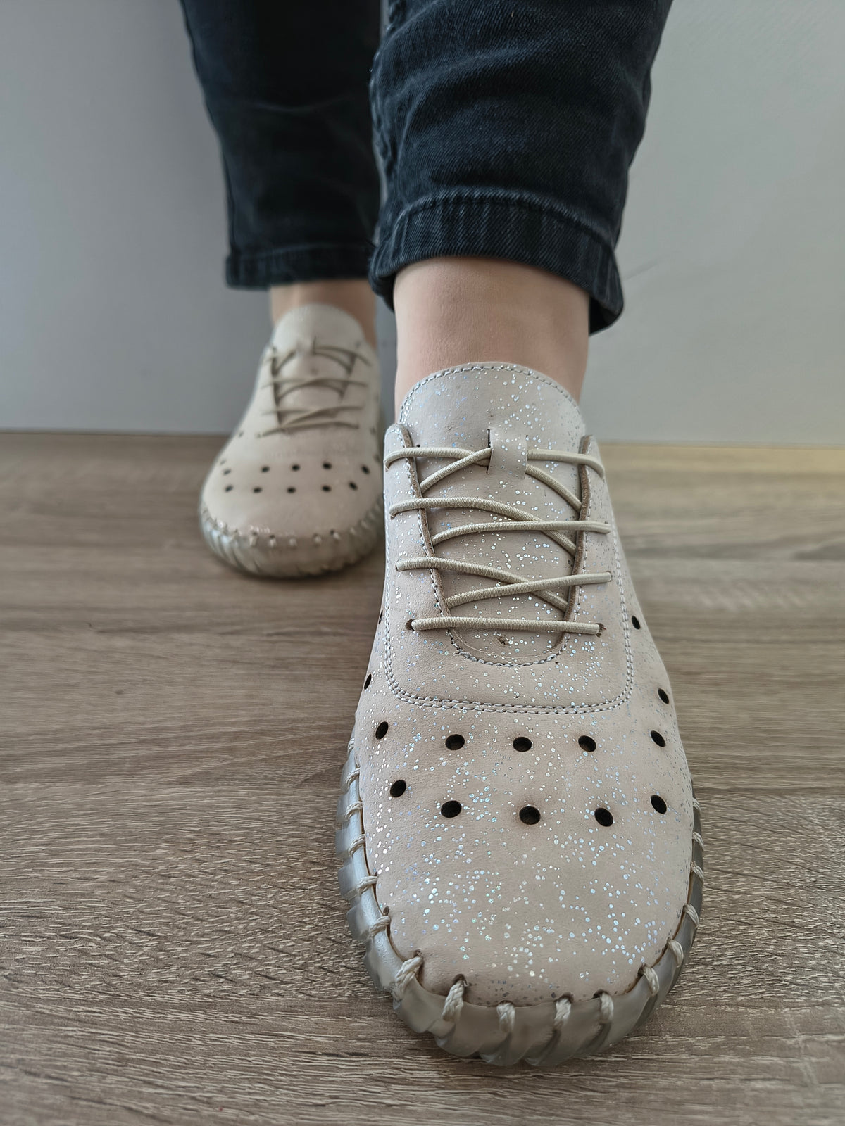PANTOFI CASUAL DAMA BIO FLEX 023 CE-822-100 BEJ SIMLI - imagine 4