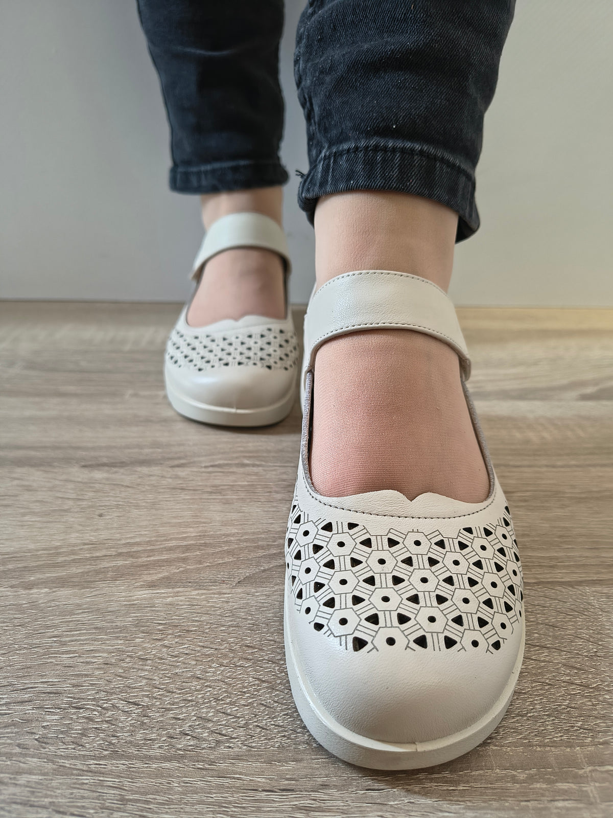 PANTOFI CASUAL DAMA FORMAZIONE 80-27 CREM - imagine 4