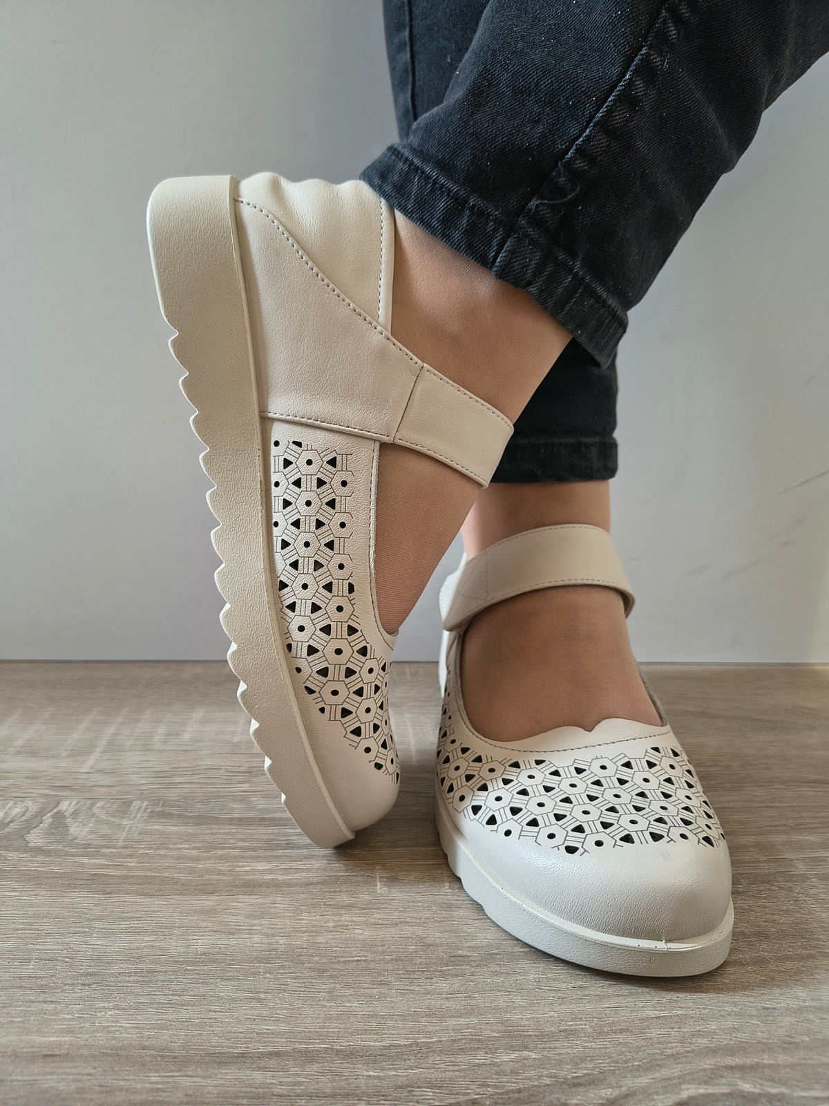 PANTOFI CASUAL DAMA FORMAZIONE 80-27 CREM - imagine 5