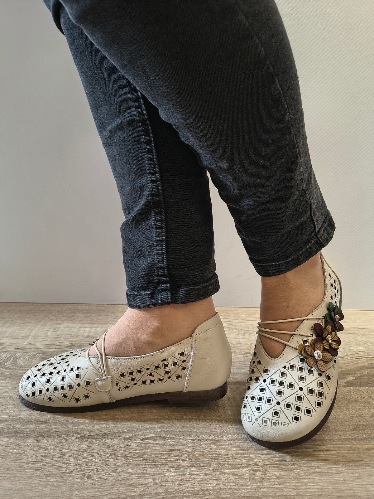 PANTOFI CASUAL DAMA FORMAZIONE 20259-2 CREM - imagine 2