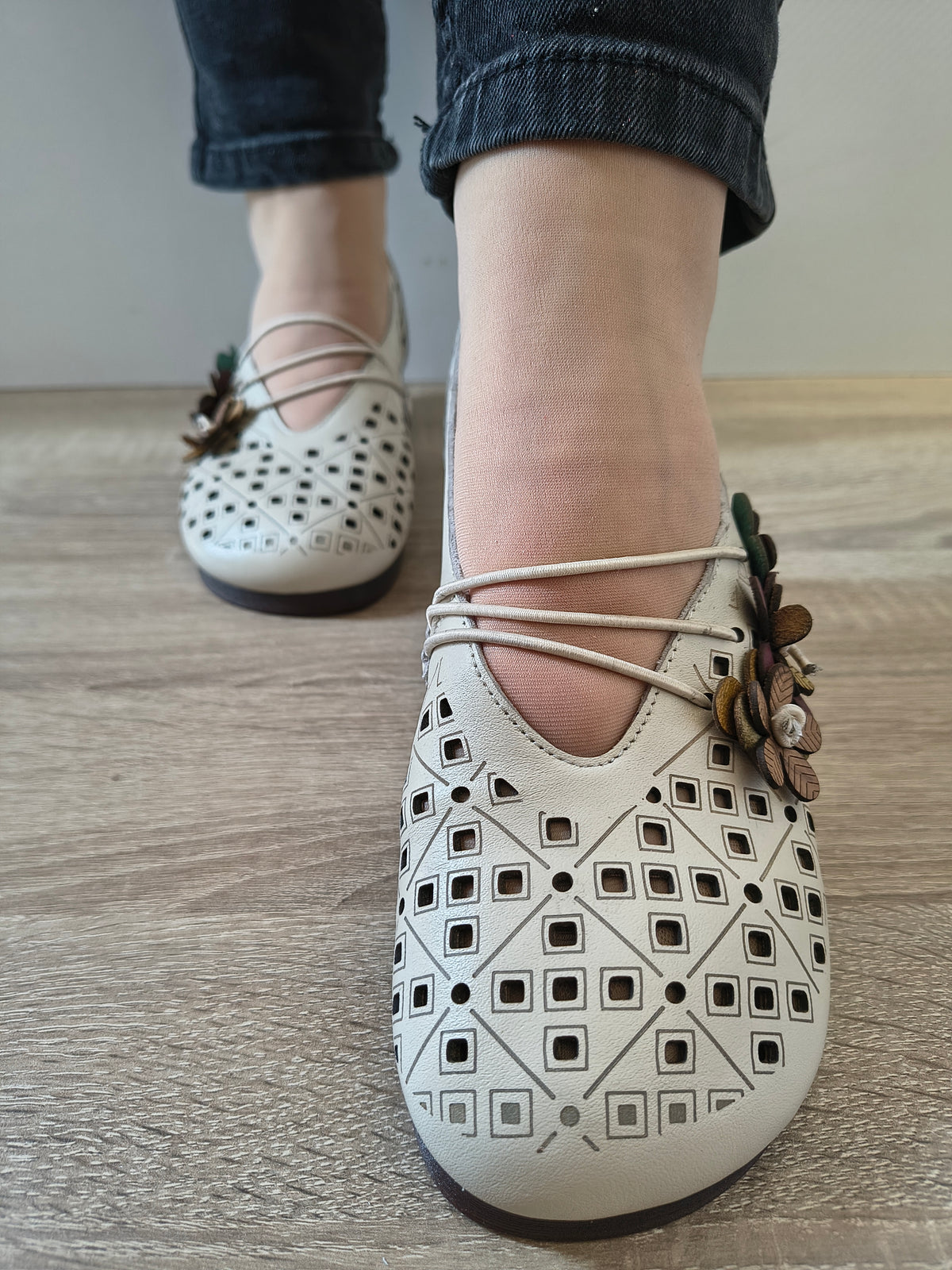 PANTOFI CASUAL DAMA FORMAZIONE 20259-2 CREM - imagine 4