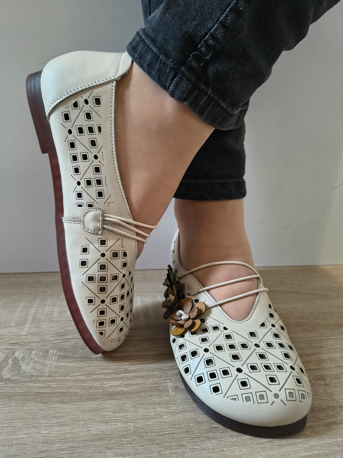 PANTOFI CASUAL DAMA FORMAZIONE 20259-2 CREM - imagine 5
