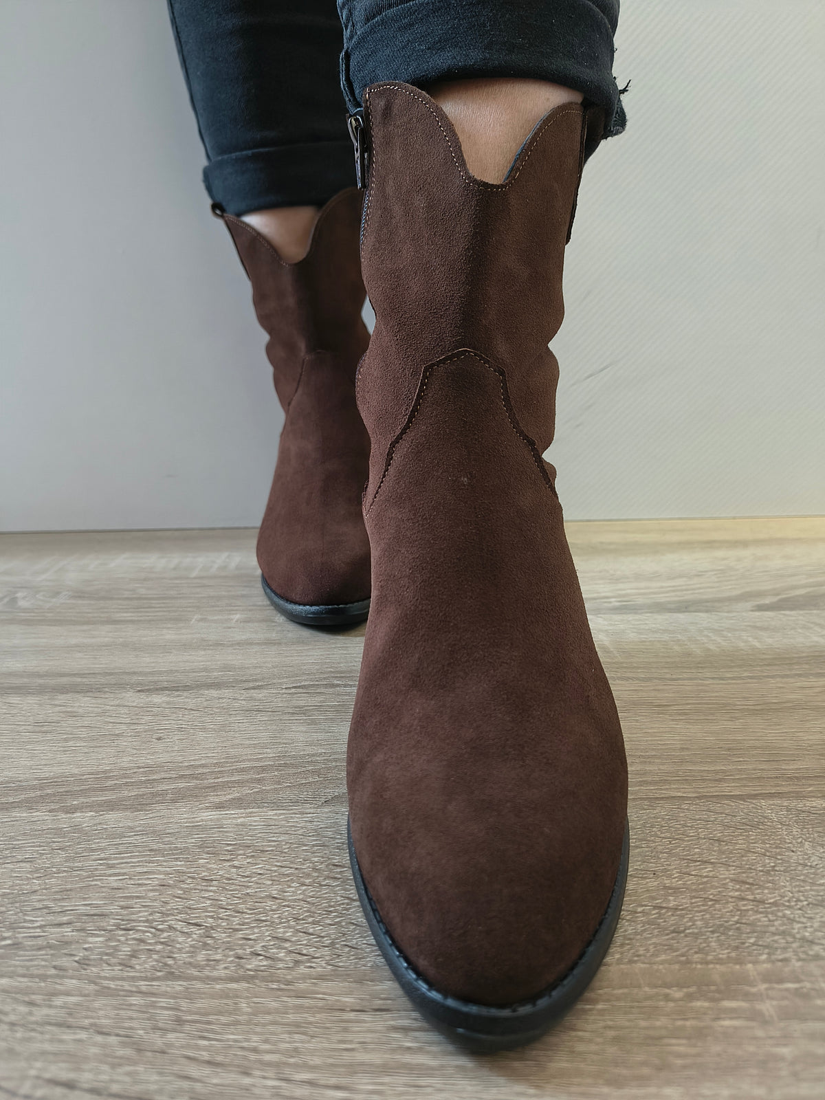 GHETE CASUAL DAMA PERLLA 3518-6 MARO VELUR - imagine 4