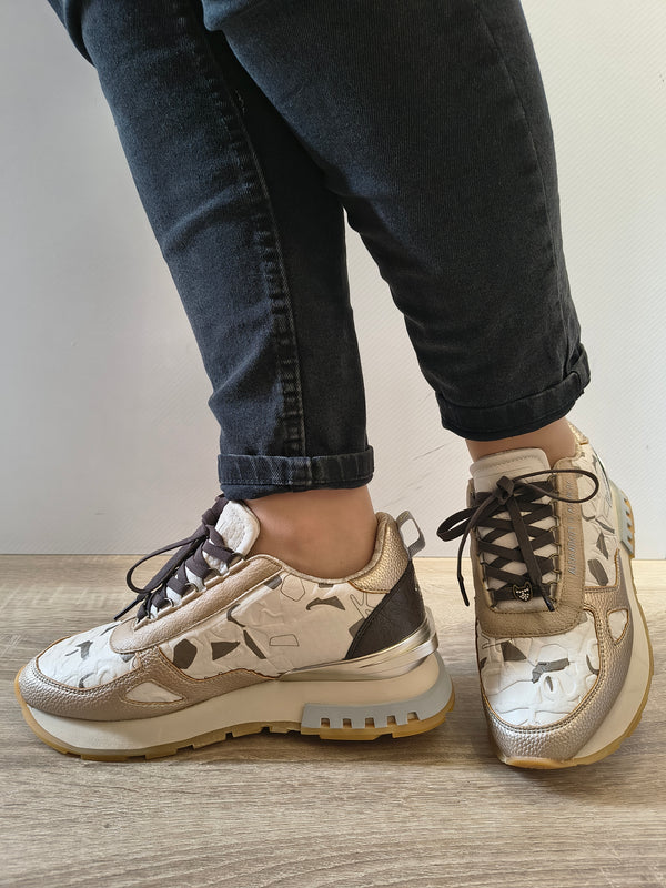 PANTOFI SPORT DAMA ANEKKE 42390-331 BEJ + GOLD - imagine 2