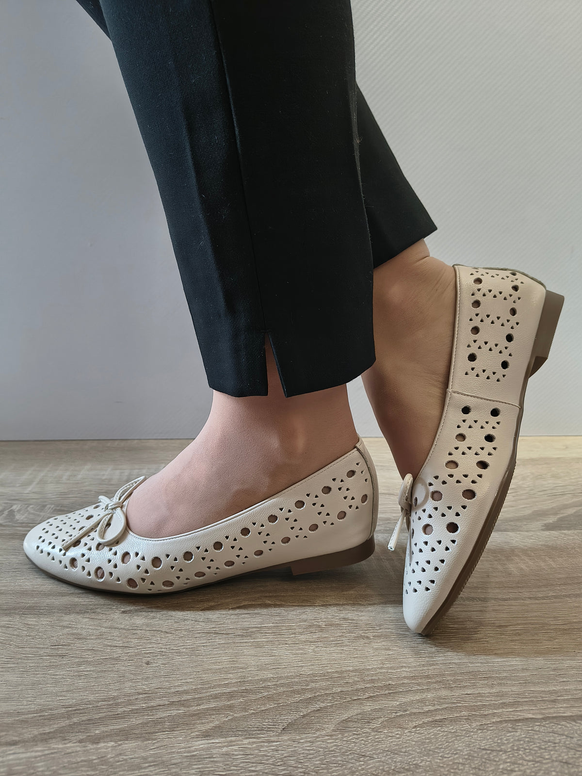 PANTOFI CASUAL DAMA FORMAZIONE 21755 CREM - imagine 3