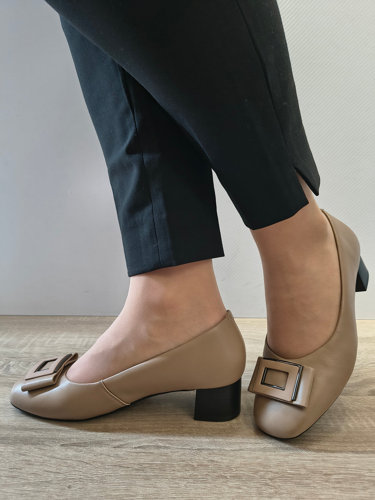 PANTOFI ELEGANTI DAMA FORMAZIONE 17527 GREJ - imagine 2