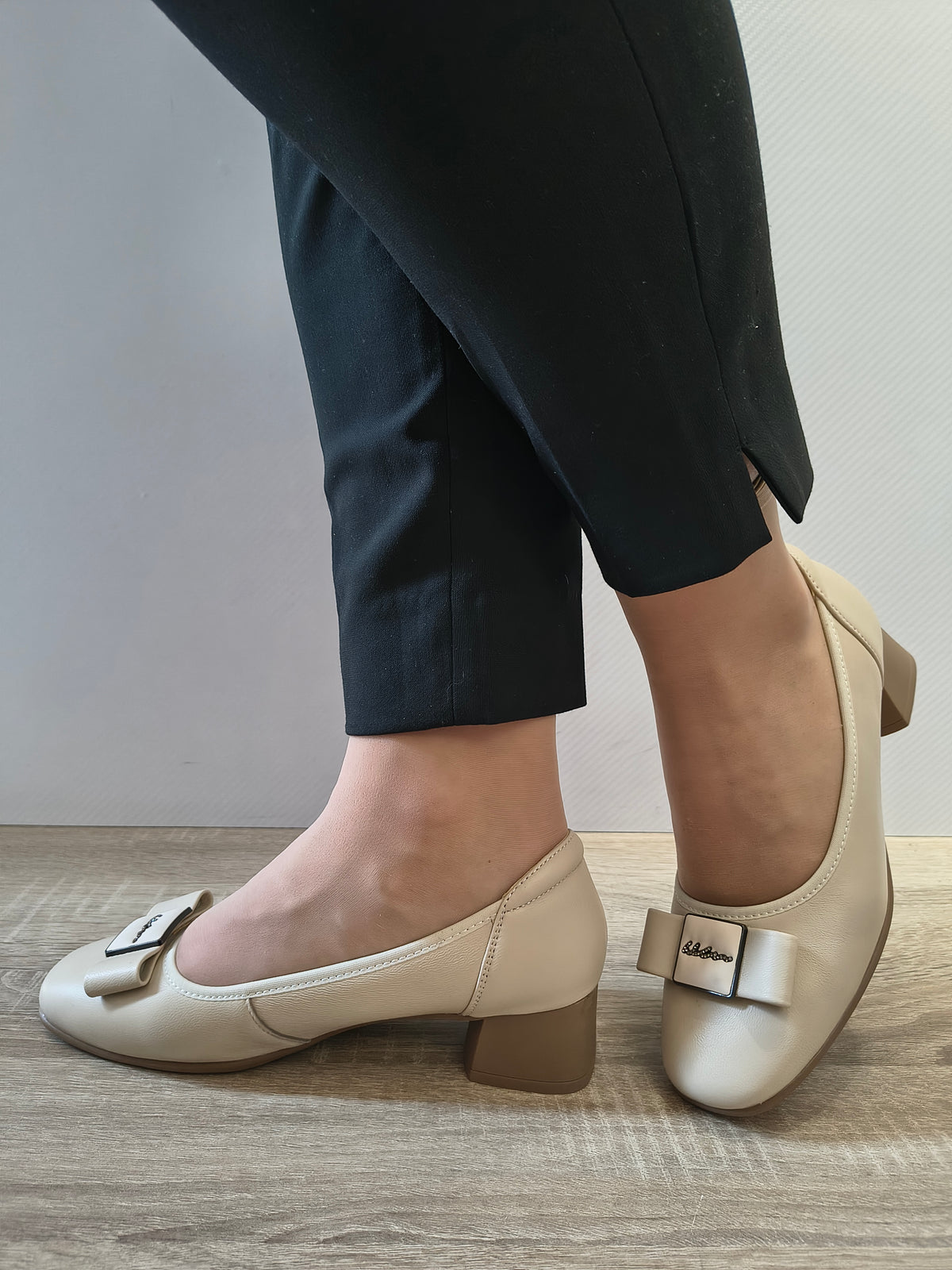 PANTOFI CASUAL DAMA FORMAZIONE 21117 CREM - imagine 2